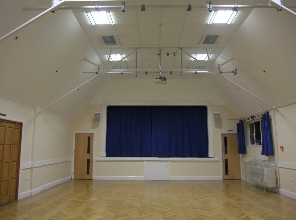 New stage and curtains